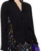 sacai sacai Black Floral Print Cotton Knit Cardigan - 2