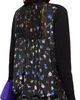 sacai sacai Black Floral Print Cotton Knit Cardigan - 3