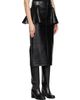 sacai sacai Black Leather Midi Skirt - 2
