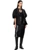 sacai sacai Black Leather Midi Skirt - 4