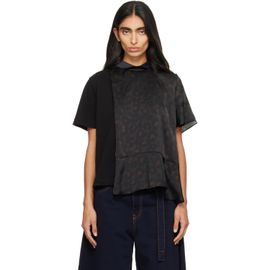 sacai sacai Black Leopard Jersey T-Shirt