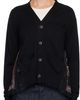 sacai sacai Black Paisley Print & Cotton Knit Cardigan - 1