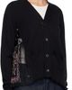 sacai sacai Black Paisley Print & Cotton Knit Cardigan - 2