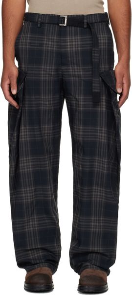 sacai sacai Black Plaid Cargo Pants