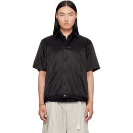 sacai sacai Black Rayon Cotton Twill Shirt