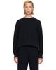 sacai sacai Black Sponge Sweat & Cotton Poplin Sweatshirt - 1