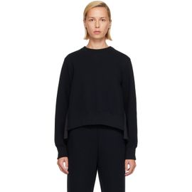 sacai sacai Black Sponge Sweat & Cotton Poplin Sweatshirt