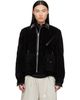 sacai sacai Black Suede Blouson Jacket - 1