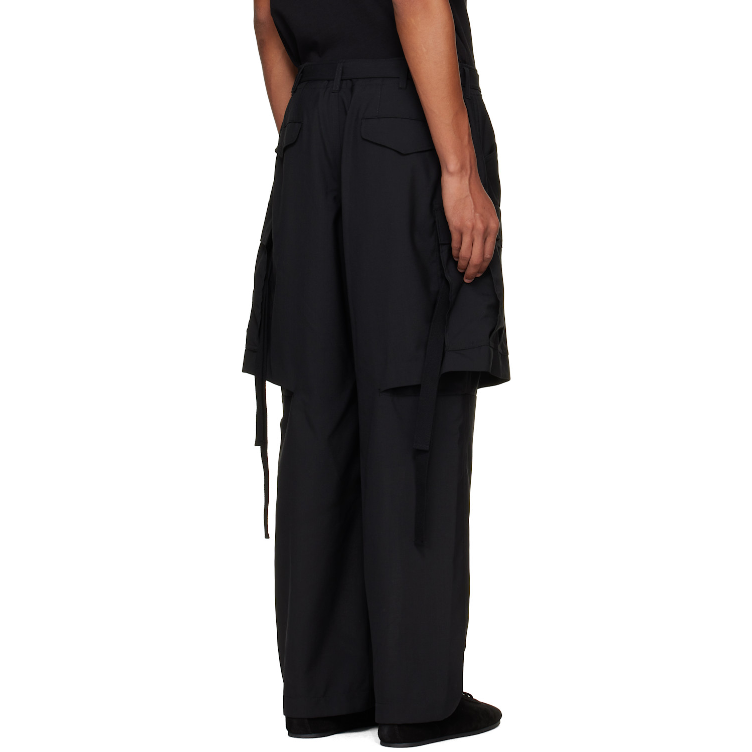 sacai - Black Suiting Cargo Pants