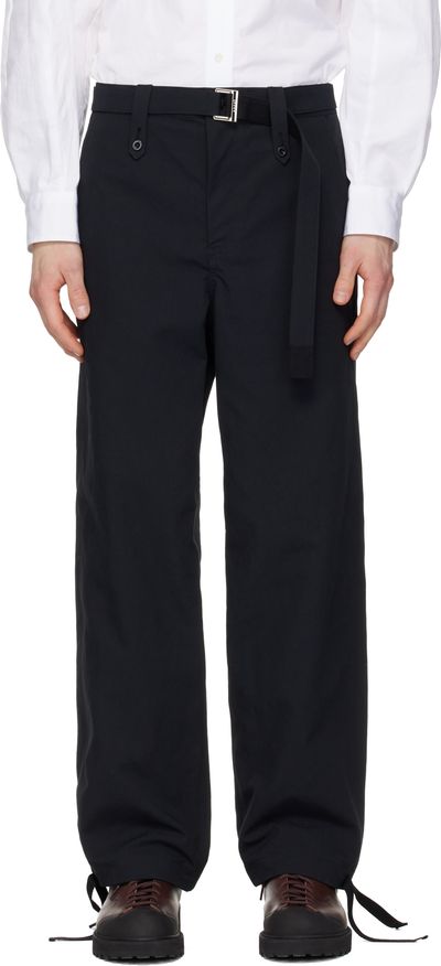 sacai sacai Black Weathercloth Trousers