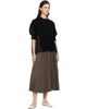 sacai sacai Black Wool Knit x Cotton Poplin Pullover Sweater - 4