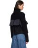 sacai sacai Black Wool Melton x Wool Knit Blouson Jacket - 3