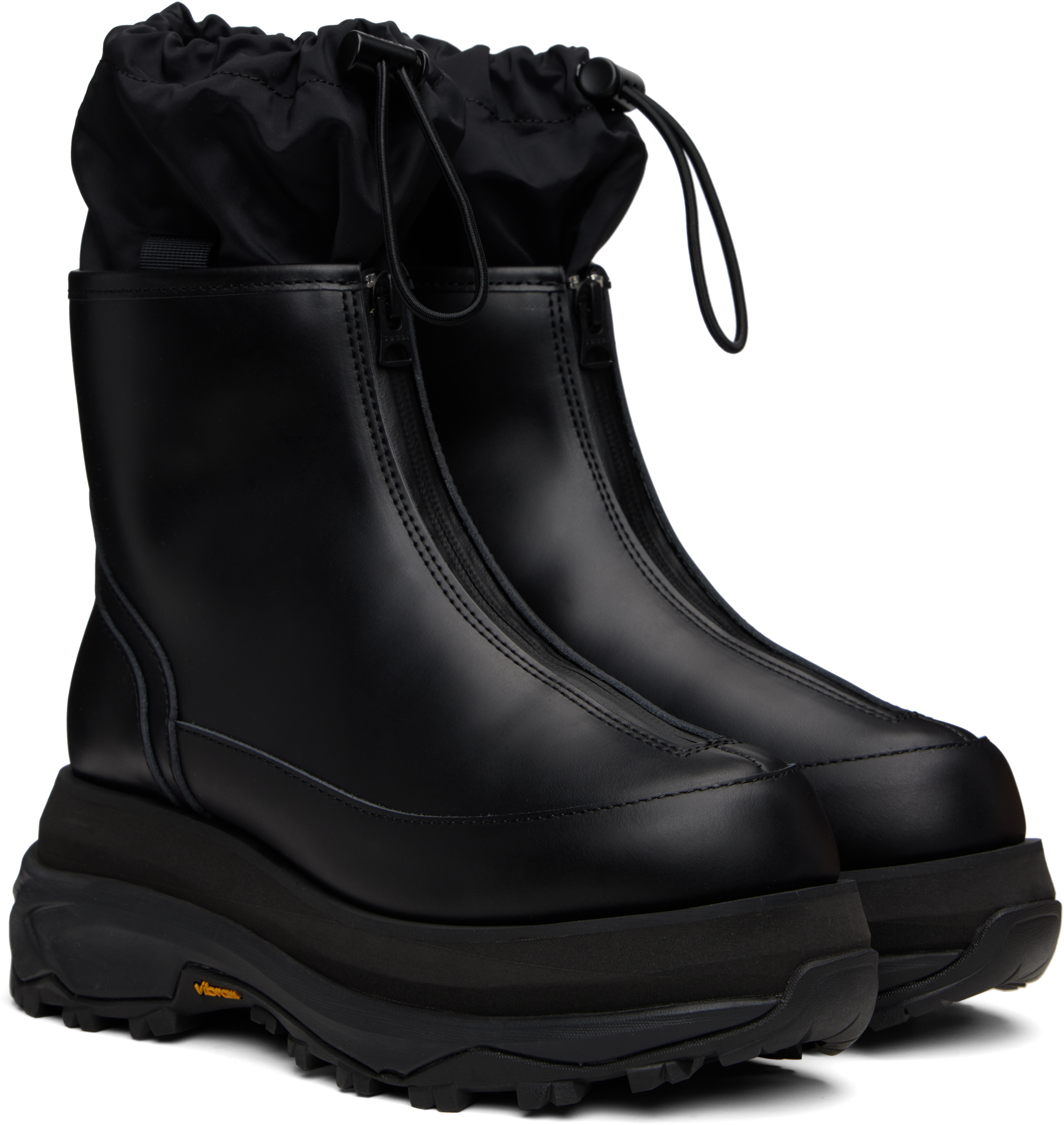 sacai - Black Zip Up Boots