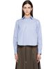 sacai sacai Blue & Khaki Cotton Poplin x Nylon Twill Shirt - 1