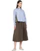 sacai sacai Blue & Khaki Cotton Poplin x Nylon Twill Shirt - 4