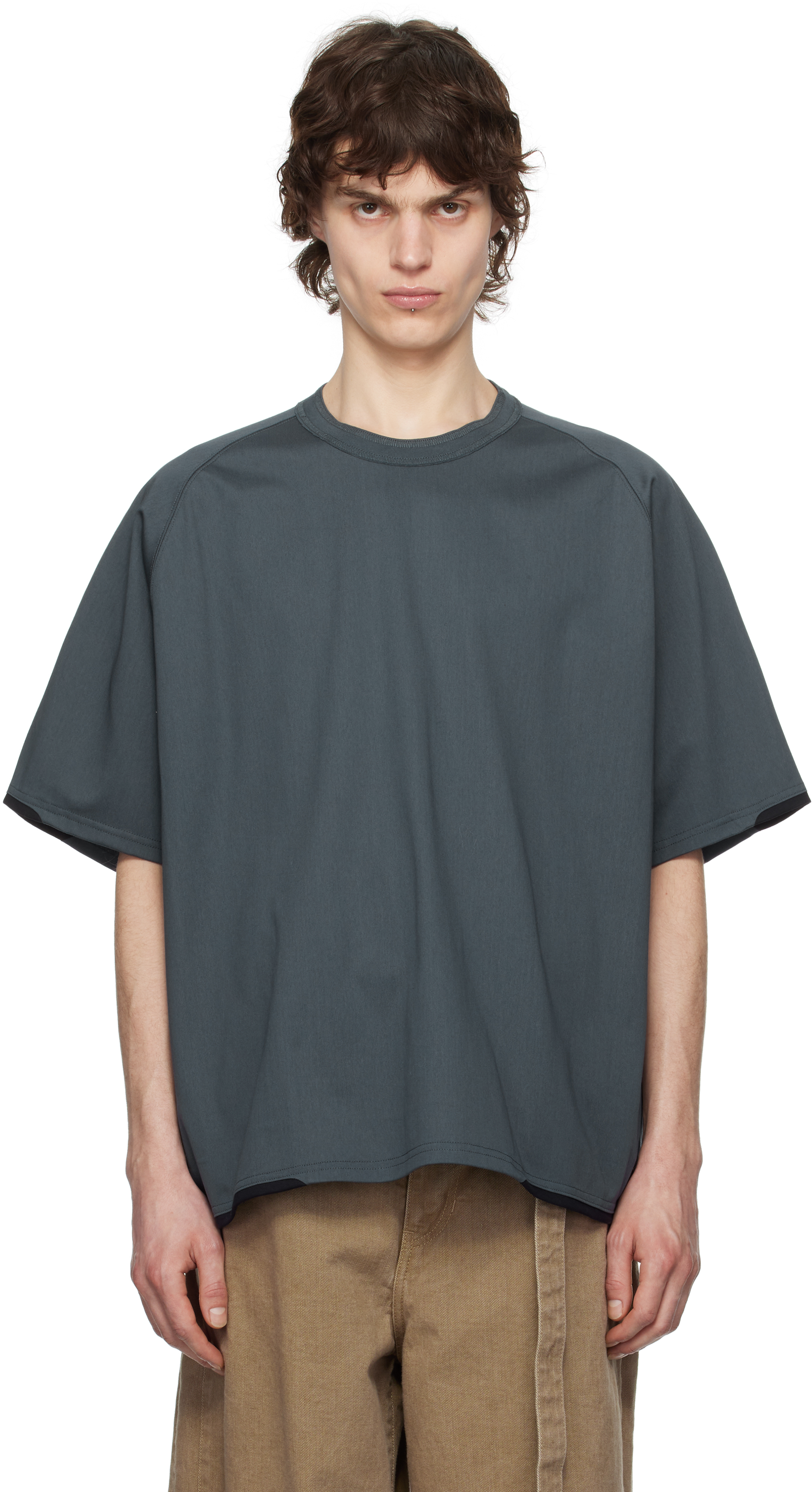 Sacai - sacai Cotton Jersey T-shirt NYLON TWILL X COTTON JERSEY T 