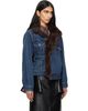 sacai sacai Blue Faux-Fur Denim Jacket - 2