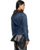sacai sacai Blue Faux-Fur Denim Jacket - 3