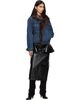 sacai sacai Blue Faux-Fur Denim Jacket - 4