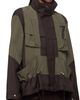 sacai sacai Brown & Khaki Suiting Bonding x Grosgrain Jacket - 2