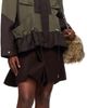 sacai sacai Brown & Khaki Suiting Bonding x Grosgrain Jacket - 4