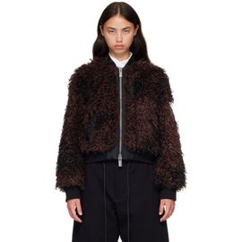 sacai sacai Brown Blouson Curly Jacket