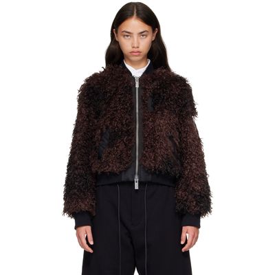sacai sacai Brown Blouson Curly Jacket