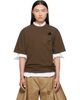 sacai sacai Brown Cotton Jersey T-shirt - 1
