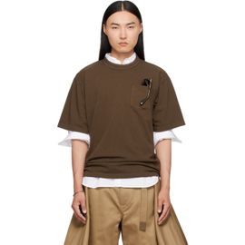 sacai sacai Brown Cotton Jersey T-shirt
