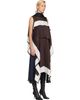 sacai sacai Brown Satin & Chiffon Midi Dress - 2