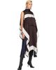 sacai sacai Brown Satin & Chiffon Midi Dress - 4