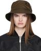 sacai sacai Brown Single Brim Pocket Bucket Hat - 1