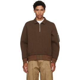 sacai sacai Brown Sponge Sweat Polo
