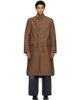 sacai sacai Brown Sueded Cotton Coat - 1