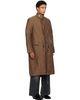 sacai sacai Brown Sueded Cotton Coat - 2