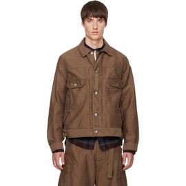 sacai sacai Brown Sueded Cotton Jacket