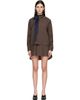 sacai sacai Brown Suiting Minidress - 1