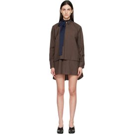 sacai sacai Brown Suiting Minidress