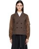 sacai sacai Brown Suiting x Nylon Twill Blazer - 1