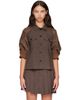 sacai sacai Brown Suiting x Nylon Twill Shirt - 1
