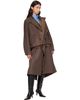 sacai sacai Brown Wool Flannel x Nylon Twill Coat - 4