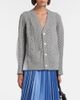 Sacai Sacai Cable-knit wool and poplin cardigan - 2