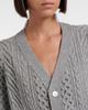 Sacai Sacai Cable-knit wool and poplin cardigan - 3