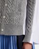 Sacai Sacai Cable-knit wool and poplin cardigan - 4
