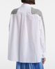 Sacai Sacai Cable-knit wool and poplin cardigan - 5