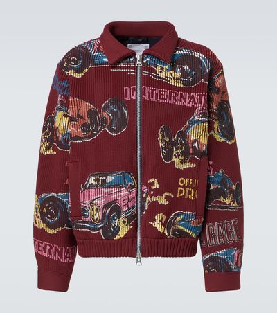 Sacai Sacai Car Race zip-up sweater