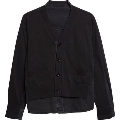 Sacai Sacai Cardigan Front Denim Shirt