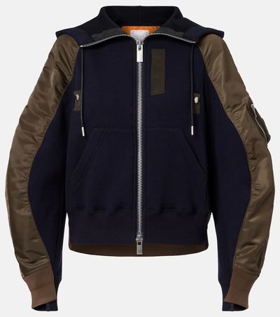 Sacai Sacai Cotton-blend and twill jacket