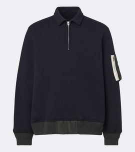 Sacai Sacai Cotton-blend polo sweatshirt