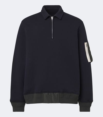 Sacai Sacai Cotton-blend polo sweatshirt